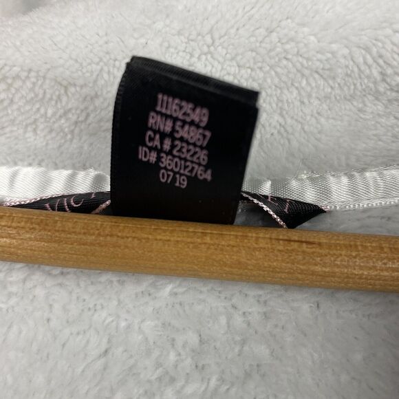 Victoria's Secret Plush Bath Robe White Size ML Medium Large Plush Mid Length - Picture 11 of 14